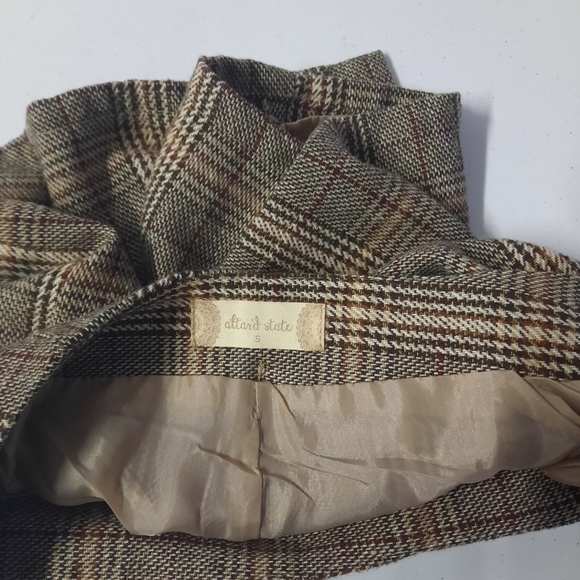 Altar'd State Shorts Skirt Skort Womens Size Small Brown Plaid - Picture 6 of 10